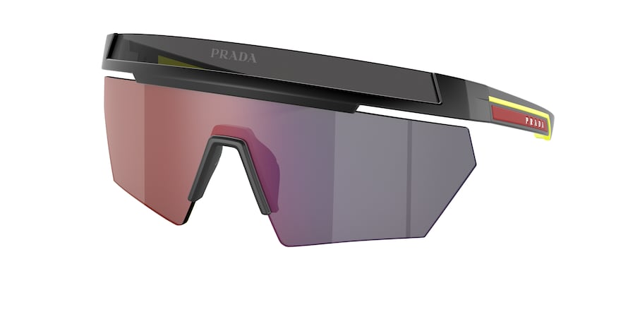 Prada Linea Rossa PS01YS Irregular Sunglasses  17G08F-MATTE BLACK 44-144-130 - Color Map black