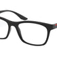 Prada Linea Rossa PS02NV Square Eyeglasses  1AB1O1-BLACK 55-18-145 - Color Map black
