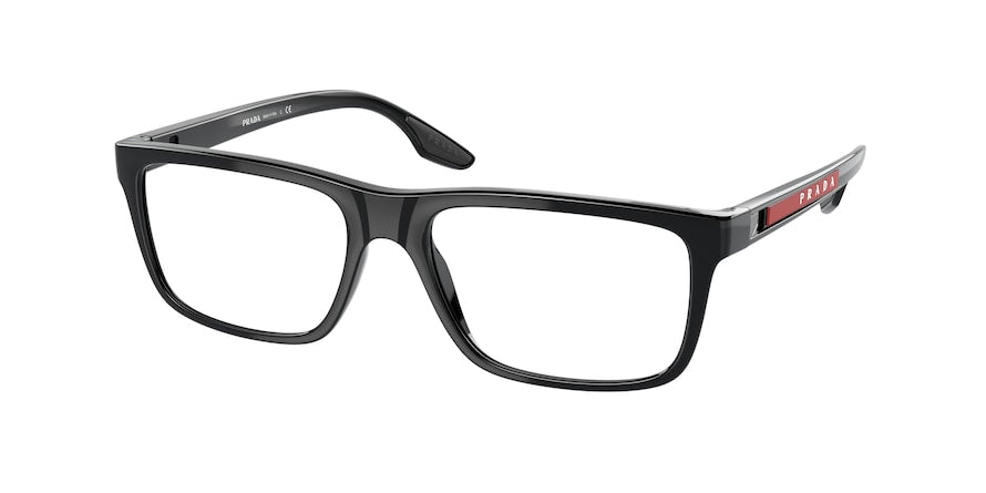 Prada Linea Rossa PS02OV Pillow Eyeglasses  1AB1O1-BLACK 55-17-145 - Color Map black