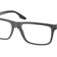 Prada Linea Rossa PS02OV Pillow Eyeglasses  UFK1O1-GREY RUBBER 55-17-145 - Color Map grey