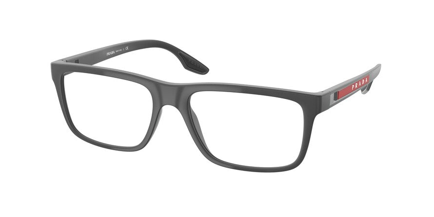 Prada Linea Rossa PS02OV Pillow Eyeglasses  UFK1O1-GREY RUBBER 55-17-145 - Color Map grey