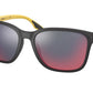 Prada Linea Rossa PS02WS Pillow Sunglasses  08W08F-BLACK RUBBER 57-18-140 - Color Map black