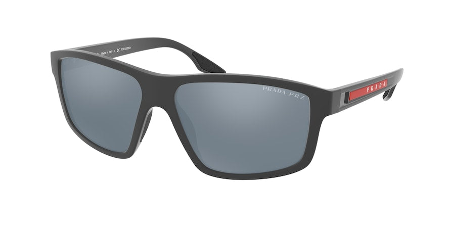 Prada Linea Rossa PS02XS Rectangle Sunglasses  UFK07H-GREY RUBBER 60-15-145 - Color Map grey