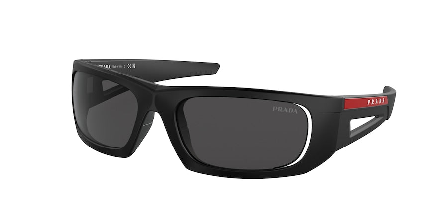 Prada Linea Rossa PS02YS Irregular Sunglasses  1BO06F-MATTE BLACK 59-17-125 - Color Map black
