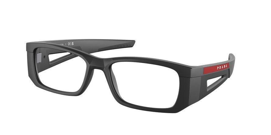 Prada Linea Rossa PS03PV Pillow Eyeglasses  1BO1O1-MATTE BLACK/BLACK 55-18-140 - Color Map black