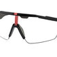 Prada Linea Rossa PS03XSF Irregular Sunglasses  DG009H-BLACK RUBBER 44-144-125 - Color Map black