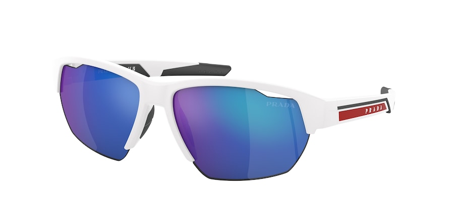 Prada Linea Rossa PS03YSF Irregular Sunglasses  AAI08R-MATTE WHITE 64-15-140 - Color Map white