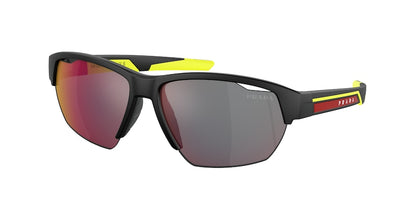 Prada Linea Rossa PS03YS Irregular Sunglasses  17G08F-MATTE BLACK 64-15-140 - Color Map black