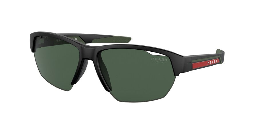 Prada Linea Rossa PS03YS Irregular Sunglasses  18G06U-MATTE BLACK 64-15-140 - Color Map black