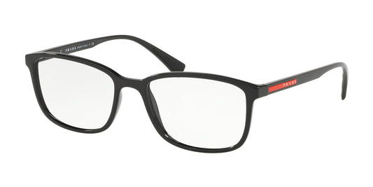 Prada Linea Rossa LIFESTYLE PS04IV Rectangle Eyeglasses  1AB1O1-BLACK 55-18-140 - Color Map black