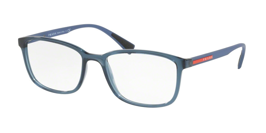 Prada Linea Rossa LIFESTYLE PS04IV Rectangle Eyeglasses  CZH1O1-TRANSPARENT AZURE 55-18-140 - Color Map light blue