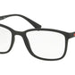 Prada Linea Rossa LIFESTYLE PS04IV Rectangle Eyeglasses  DG01O1-BLACK RUBBER 55-18-140 - Color Map black