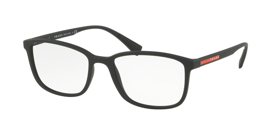 Prada Linea Rossa LIFESTYLE PS04IV Rectangle Eyeglasses  DG01O1-BLACK RUBBER 55-18-140 - Color Map black