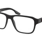 Prada Linea Rossa PS04NV Pillow Eyeglasses  DG01O1-BLACK RUBBER 54-17-145 - Color Map black