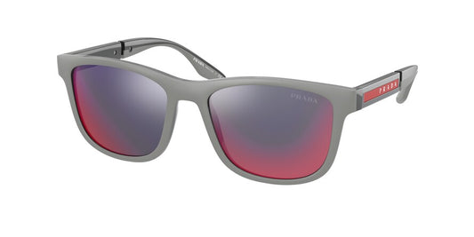 Prada Linea Rossa PS04XS Square Sunglasses  01S08F-GREY RUBBER/DARK GREY 54-18-145 - Color Map grey