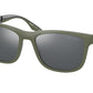 Prada Linea Rossa PS04XS Square Sunglasses  03S0D3-MILITARY RUBBER/DARK GREY 54-18-145 - Color Map green