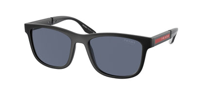 Prada Linea Rossa PS04XS Square Sunglasses  DG009R-BLACK RUBBER 54-18-145 - Color Map black