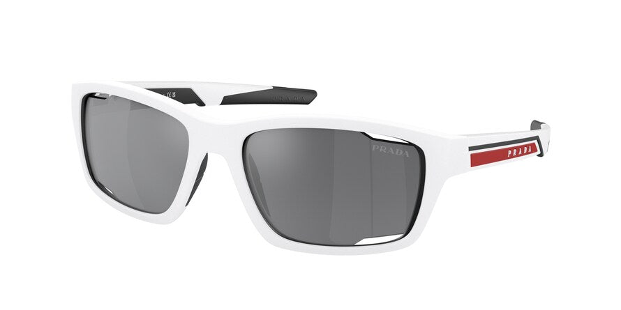 Prada Linea Rossa PS04YS Irregular Sunglasses  AAI07G-MATTE WHITE 57-18-140 - Color Map white