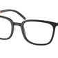 Prada Linea Rossa PS05NV Pillow Eyeglasses  1BO1O1-BLACK RUBBER 54-21-145 - Color Map black
