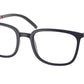Prada Linea Rossa PS05NV Pillow Eyeglasses  UR71O1-NAVY RUBBER 52-21-145 - Color Map light blue