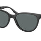 Prada Linea Rossa PS05XS Oval Sunglasses  DG002G-BLACK RUBBER/BLACK 54-18-145 - Color Map black