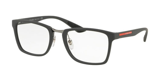 Prada Linea Rossa ACTIVE PS06LV Rectangle Eyeglasses  UFK1O1-GREY RUBBER 55-21-145 - Color Map grey