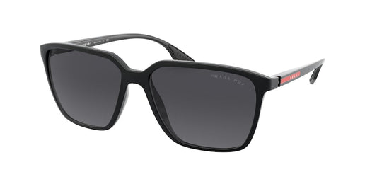 Prada Linea Rossa PS06VSF Pillow Sunglasses  1BO5Z1-BLACK DEMISHINY 58-15-145 - Color Map black