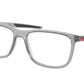 Prada Linea Rossa PS07OV Pillow Eyeglasses  14C1O1-TRANSPARENT GREY 56-17-140 - Color Map clear
