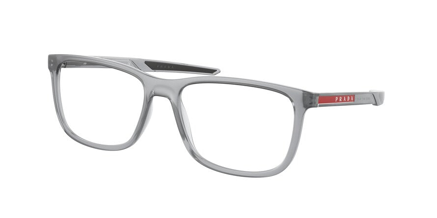Prada Linea Rossa PS07OV Pillow Eyeglasses  14C1O1-TRANSPARENT GREY 56-17-140 - Color Map clear