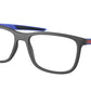 Prada Linea Rossa PS07OV Pillow Eyeglasses  15C1O1-BLACK RUBBER 56-17-140 - Color Map black