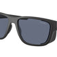 Prada Linea Rossa PS07WS Pillow Sunglasses  DG009R-BLACK RUBBER 59-17-130 - Color Map black