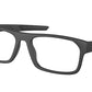 Prada Linea Rossa PS08OV Rectangle Eyeglasses  DG01O1-BLACK RUBBER 57-18-140 - Color Map black