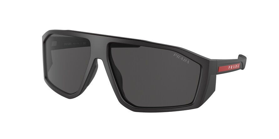 Prada Linea Rossa PS08WS Irregular Sunglasses  1BO06F-MATTE BLACK 67-13-130 - Color Map black