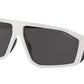 Prada Linea Rossa PS08WS Irregular Sunglasses  AAI06F-MATTE WHITE 67-13-130 - Color Map white