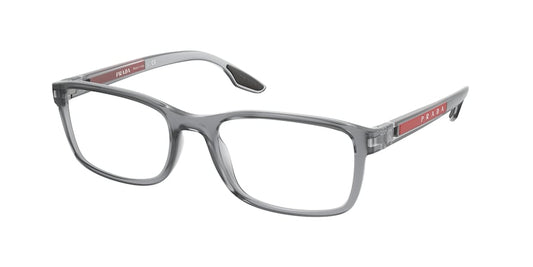 Prada Linea Rossa PS09OV Pillow Eyeglasses  14C1O1-GREY TRANSPARENT 55-19-145 - Color Map clear