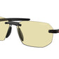 Prada Linea Rossa PS09WS Irregular Sunglasses  DG002S-BLACK RUBBER 62-14-130 - Color Map black