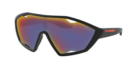 Prada Linea Rossa ACTIVE PS10US Cat Eye Sunglasses  DG09Q1-BLACK RUBBER 30-130-135 - Color Map black