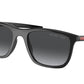 Prada Linea Rossa PS10WSF Pillow Sunglasses  1AB06G-BLACK 54-19-140 - Color Map black