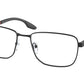 Prada Linea Rossa PS50OV Pillow Eyeglasses  DG01O1-BLACK RUBBER 57-18-140 - Color Map black
