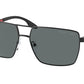 Prada Linea Rossa PS50WS Pillow Sunglasses  DG002G-BLACK RUBBER 59-15-140 - Color Map black
