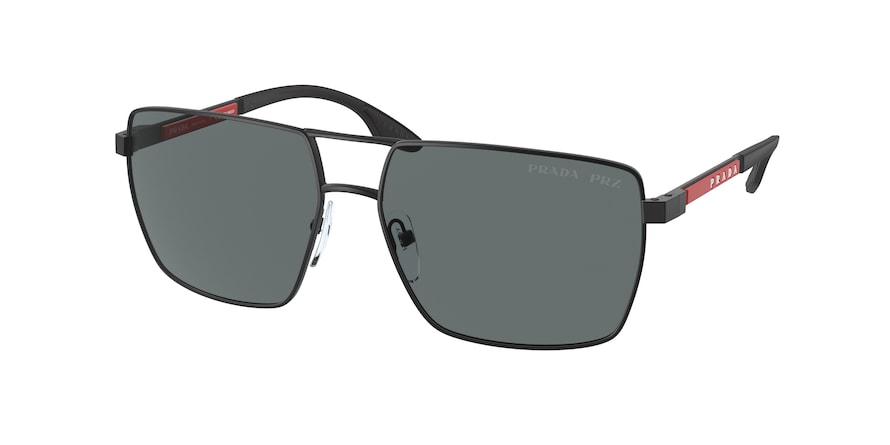 Prada Linea Rossa PS50WS Pillow Sunglasses  DG002G-BLACK RUBBER 59-15-140 - Color Map black