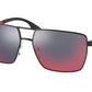 Prada Linea Rossa PS50WS Pillow Sunglasses  DG008F-BLACK RUBBER 59-15-140 - Color Map black