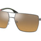 Prada Linea Rossa PS50WS Pillow Sunglasses  DG109O-GUNMETAL RUBBER 59-15-140 - Color Map black