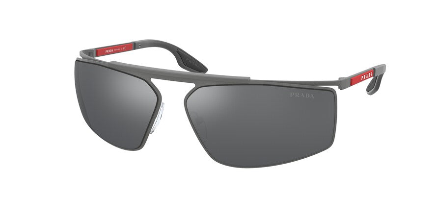 Prada Linea Rossa PS51WS Irregular Sunglasses  UFK07G-GREY RUBBER 68-14-120 - Color Map grey