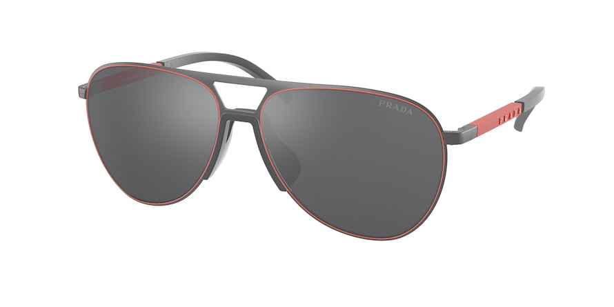 Prada Linea Rossa PS51XS Pilot Sunglasses  TWW09L-MATTE GREY 59-15-145 - Color Map grey