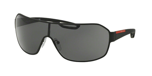 Prada Linea Rossa ACTIVE PS52QS Rectangle Sunglasses  DG01A1-BLACK RUBBER 37-137-130 - Color Map black