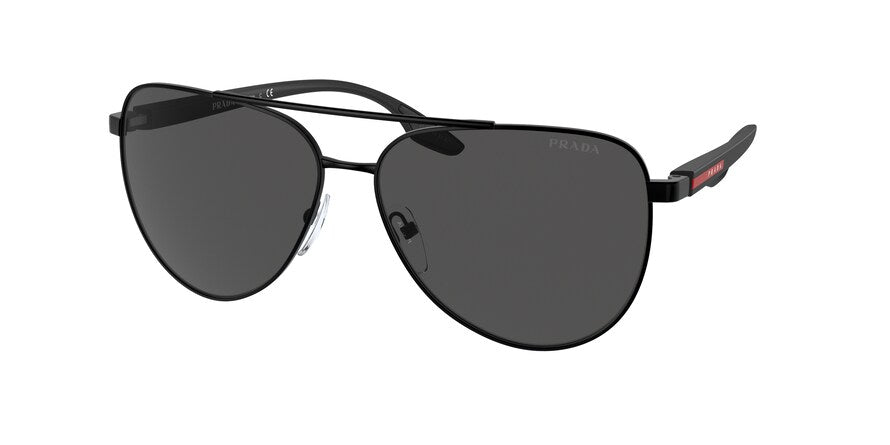 Prada Linea Rossa PS52WS Pilot Sunglasses  1BO06F-MATTE BLACK 61-14-145 - Color Map black