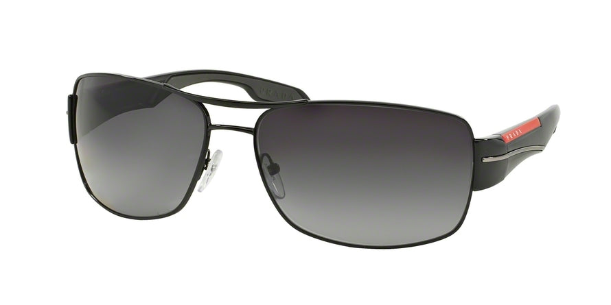Prada Linea Rossa PS53NS Rectangle Sunglasses  7AX5W1-BLACK 65-16-130 - Color Map black