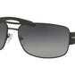 Prada Linea Rossa PS53NS Rectangle Sunglasses  DG05W1-BLACK RUBBER 65-16-130 - Color Map black