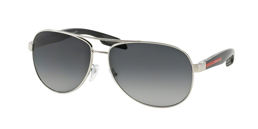 Prada Linea Rossa LIFESTYLE PS53PS Pilot Sunglasses  1BC5W1-STEEL 62-14-135 - Color Map silver